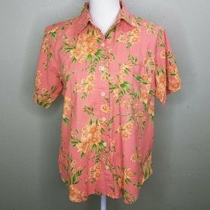 Erika & Co. Tropical Floral Print Shirt -  PL - NWOT